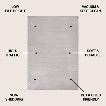 Cole Modern Minimalist Pinstripe High-low Area Rug